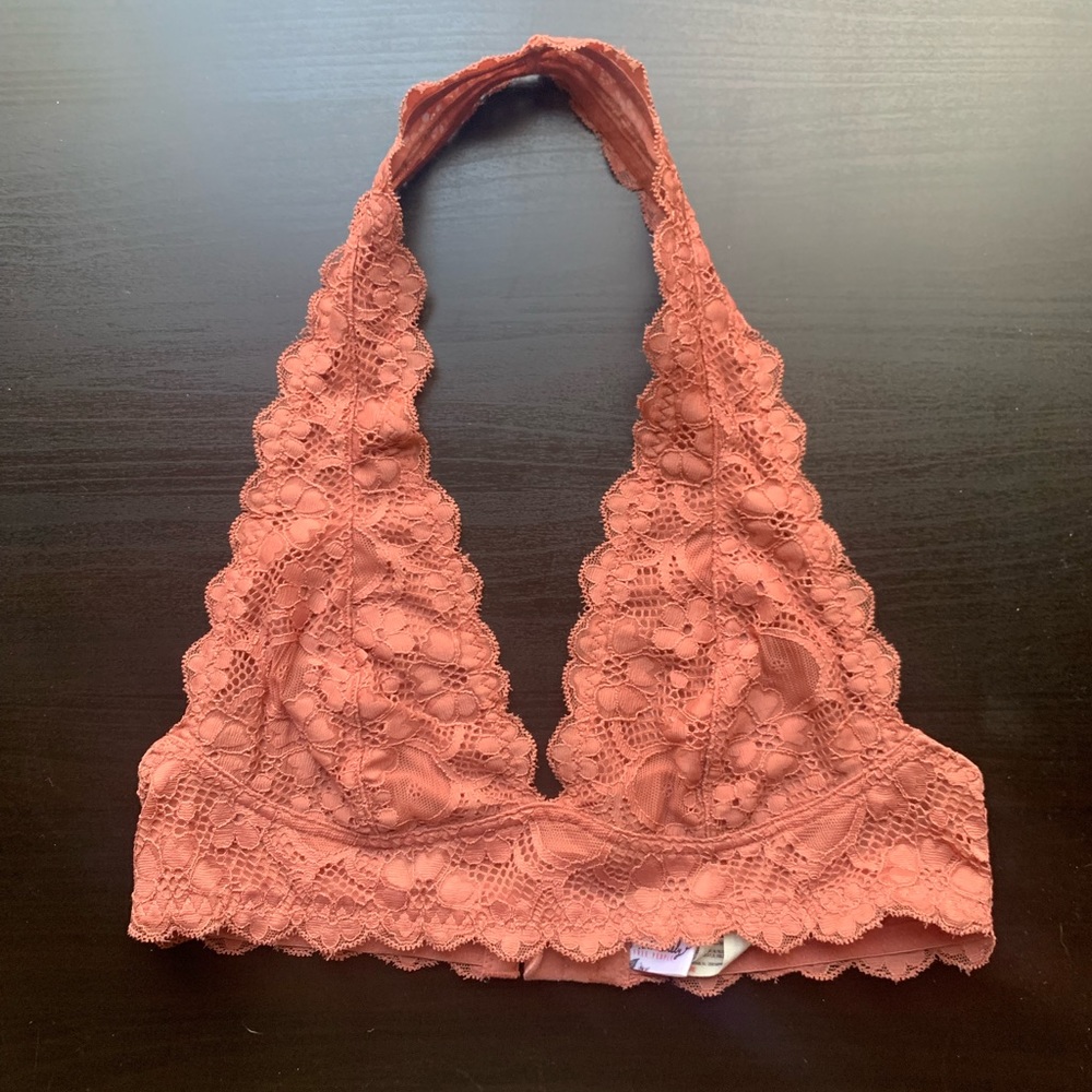 Intimately Free People Boho Peach/Bright Copper Galloon Unpadded Bralette Size S